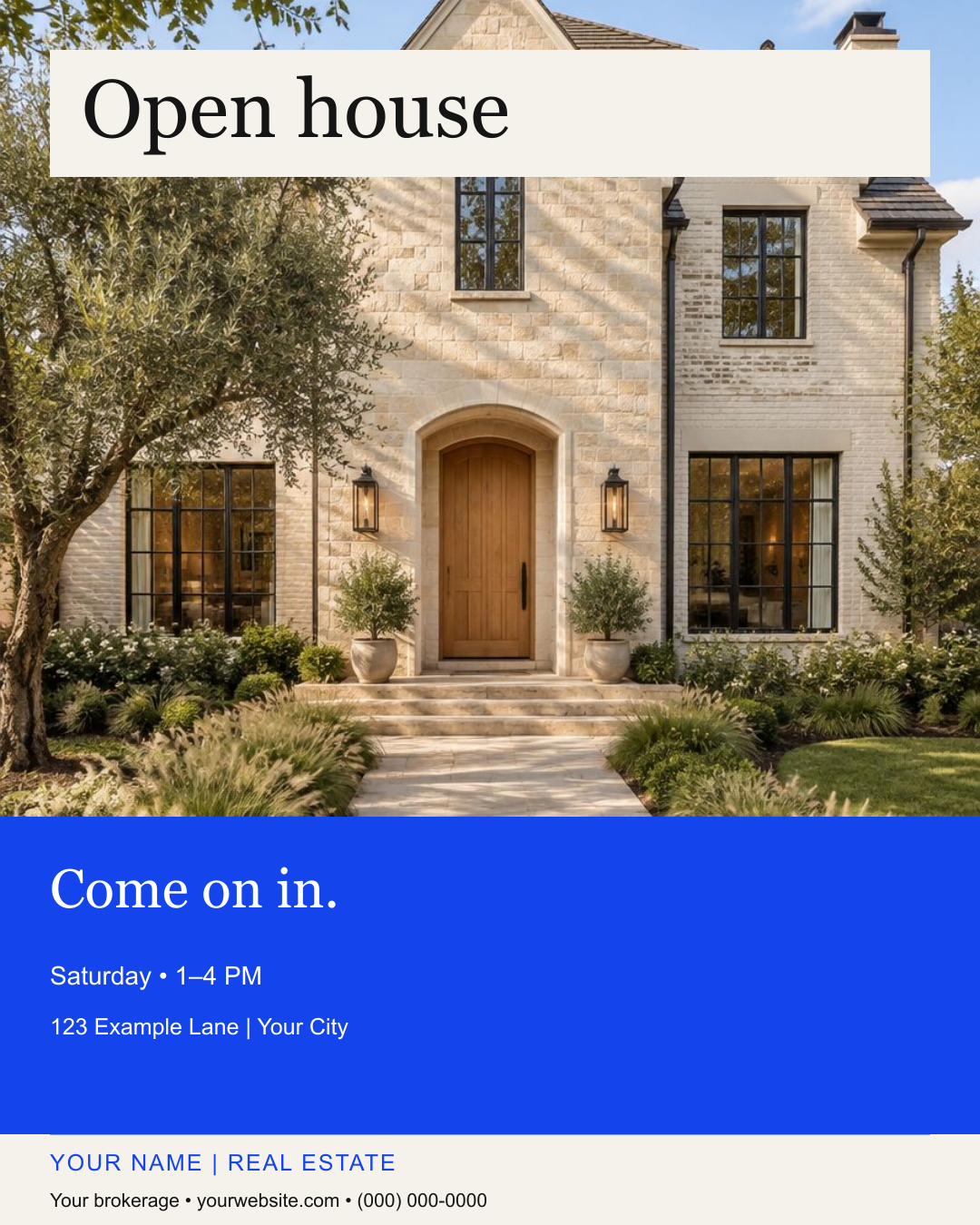 Open House template preview